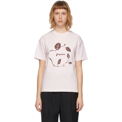 Shop Jacquemus Pink 'le T-shirt Jean' T-shirt In Light Pink