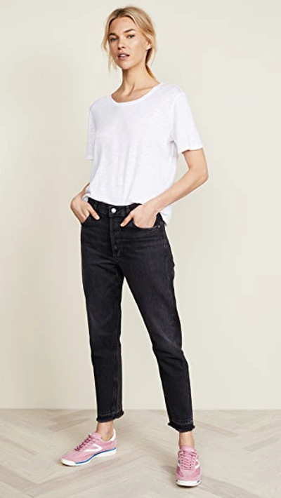 Splendid Loose-fit Crewneck Tee In White