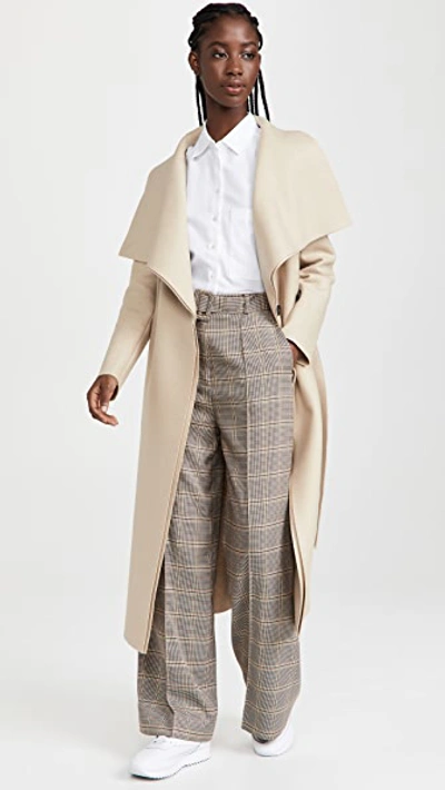 Harris Wharf London Women Volcano Coat Pressed Wool In Almond