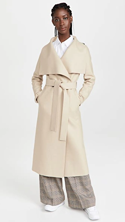 Harris Wharf London Women Volcano Coat Pressed Wool In Almond