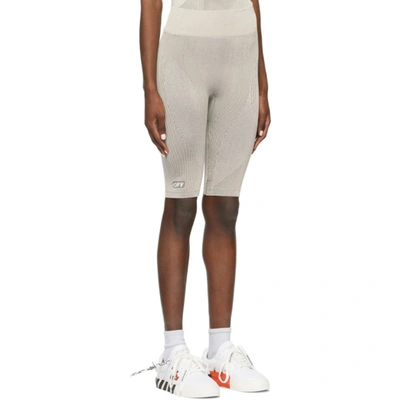 Shop Off-white Beige Seamless Meteor Cycling Shorts In Grey