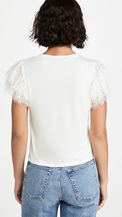 Shop Alice And Olivia Darcelle Tee In Off White