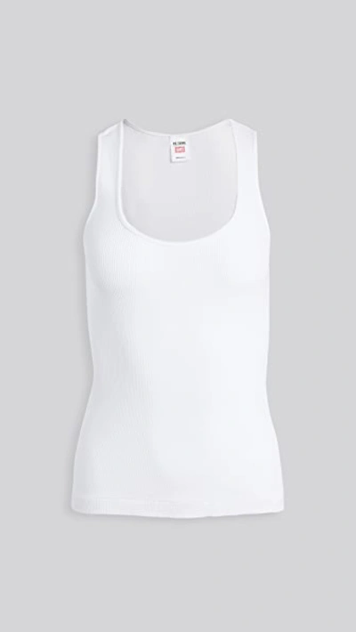 Shop Re/done 90s Tank In Optic White
