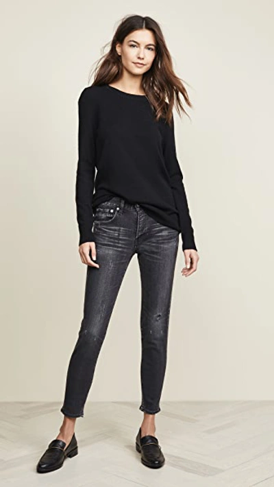 Shop Moussy Vintage Velma Skinny Jeans Black