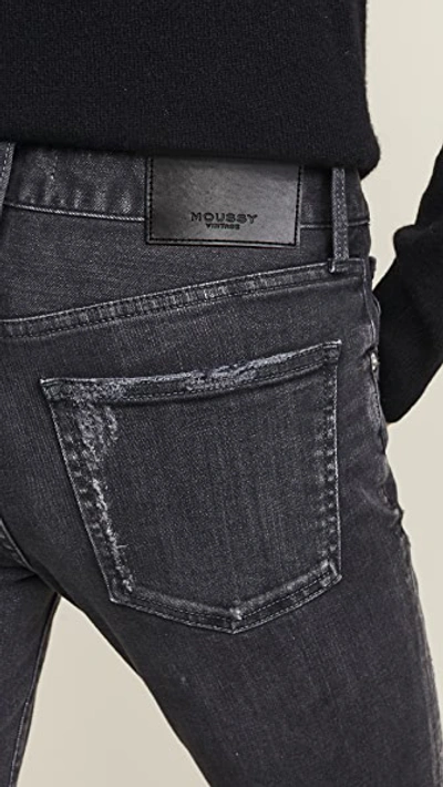 Moussy Vintage Westcliffe High-rise Skinny Jeans In Black