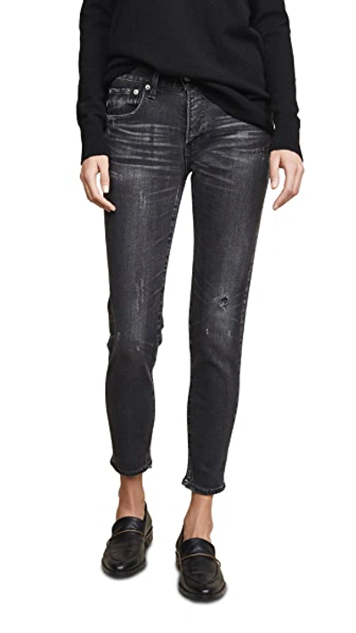 Moussy Vintage Westcliffe High-rise Skinny Jeans In Black