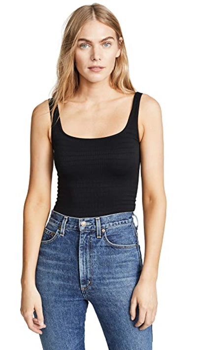 Shop Free People Square One Seamless Cami In Black