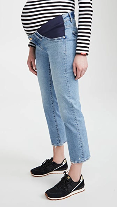 Dl 1961 Patti Straight Maternity Ankle Jeans In Reef