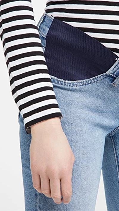 Dl 1961 Patti Straight Maternity Ankle Jeans In Reef