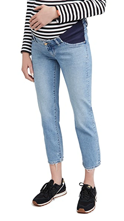 Dl 1961 Patti Straight Maternity Ankle Jeans In Reef