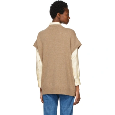 Shop Gucci Brown Cashmere Cardigan In 2184 Camel