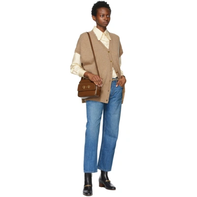 Shop Gucci Brown Cashmere Cardigan In 2184 Camel