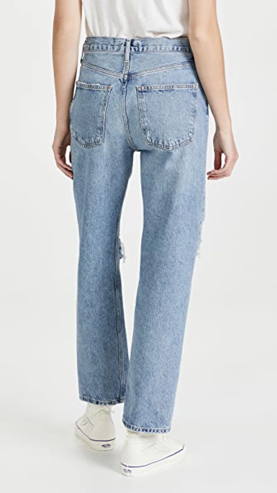 Shop Agolde 90s Mid Rise Straight Fit Jeans Wander