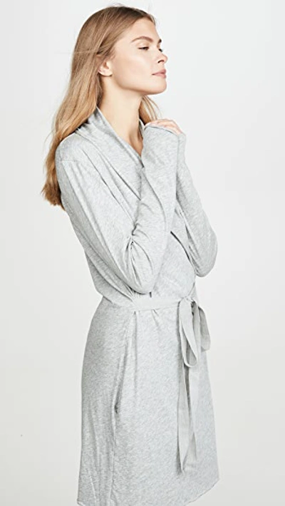 Shop Skin Wrap Robe In Heather Grey