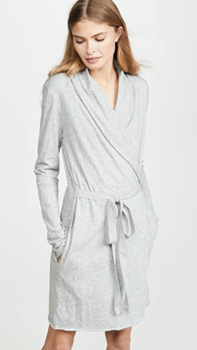 Shop Skin Wrap Robe In Heather Grey