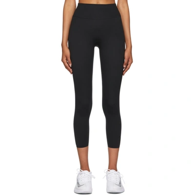 Shop Nike Black One Luxe Sport Leggings In 010 Black/clear
