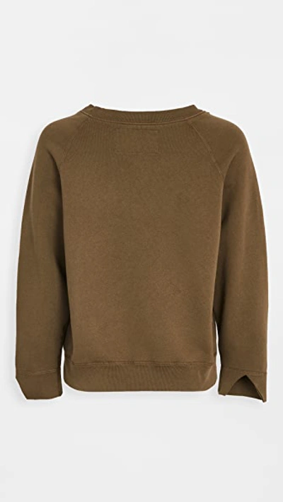 Shop Nili Lotan Luka Sweatshirt In Army Green