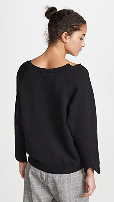 Shop Nili Lotan Luka Sweatshirt In Washed Black