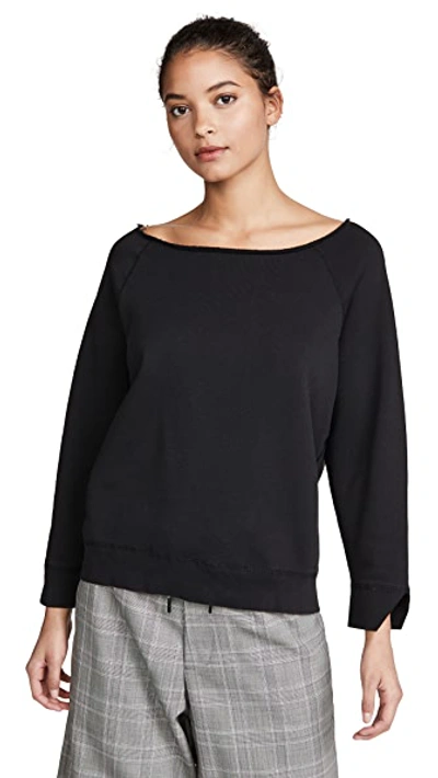 Shop Nili Lotan Luka Sweatshirt In Washed Black