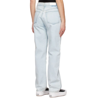 Shop Re/done Blue 90s High-rise Loose Jeans In Perf Light