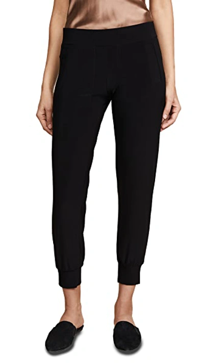 Norma Kamali Pull-on Stretch-jersey Jogger Pants In Black