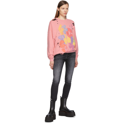 R13 Fuck This Shit Oversized Crewneck Sweatshirt In Pink ModeSens