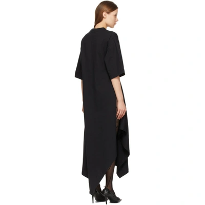 Shop Balenciaga Black Body-wrap Dress In 1000 Black