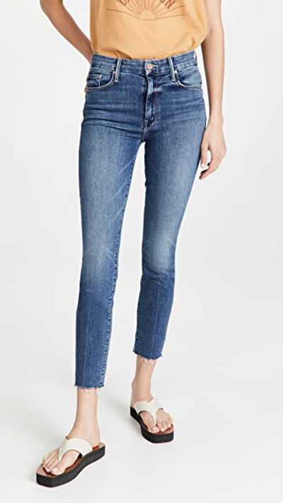 Shop Mother Looker Ankle Fray Jeans Walking On Coals