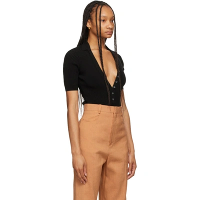 Shop Jacquemus Black 'le Body Yauco' Bodysuit