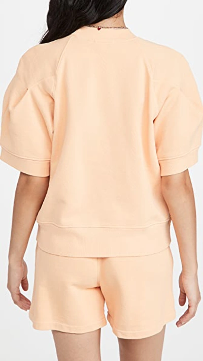 Shop Agolde The Round Shoulder Sweatshirt In Sherbert