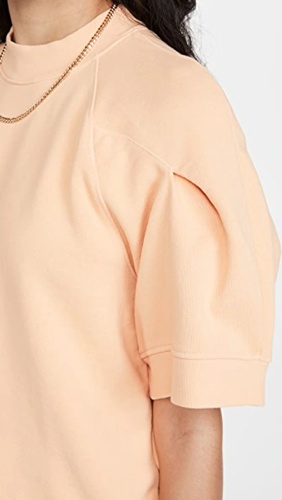 Shop Agolde The Round Shoulder Sweatshirt In Sherbert