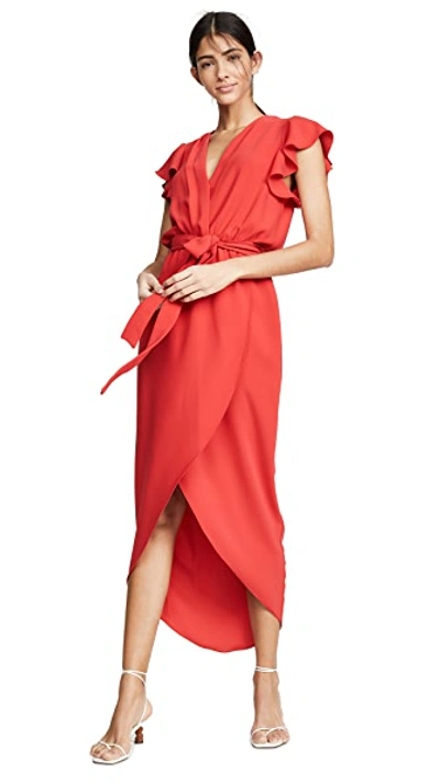 Amanda Uprichard Martinique Dress In Lipstick
