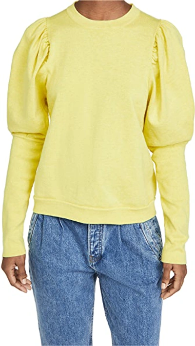 Shop Misa Kali Sweater In Chartreuse