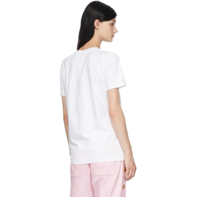 Shop Balmain White & Pink Printed Logo T-shirt In Ggf Blanc/rose Pâl