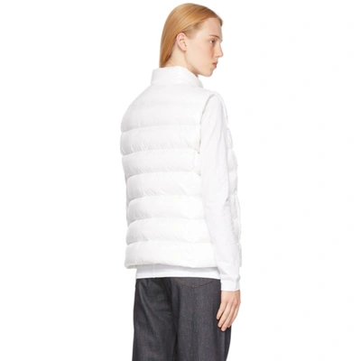 Shop Moncler White Down Ghany Vest In 032 White