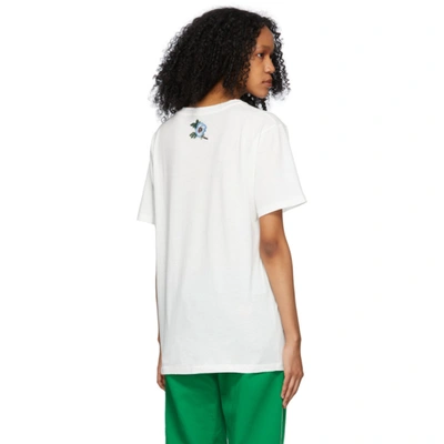 Shop Gucci White Oversized Logo T-shirt In 9234 Natura