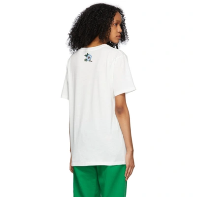 Gucci White Oversized Logo T-shirt In 9234 Natura