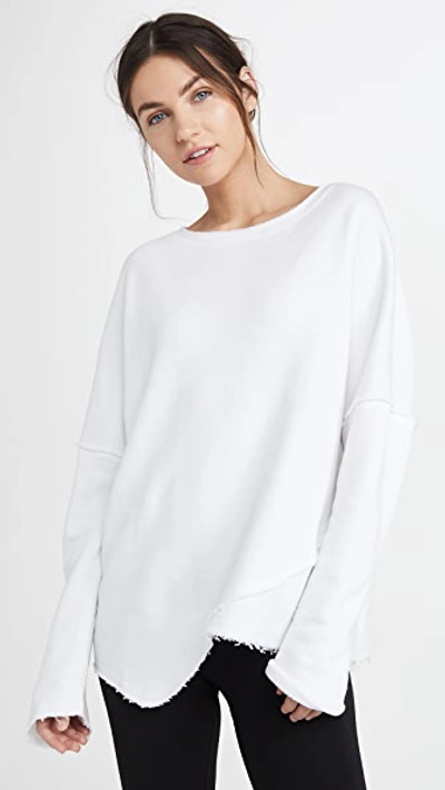 Shop Alala Exhale Sweatshirt In White