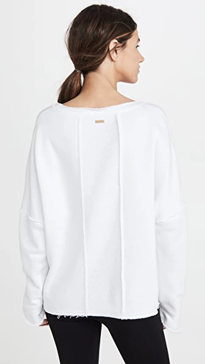 Shop Alala Exhale Sweatshirt In White