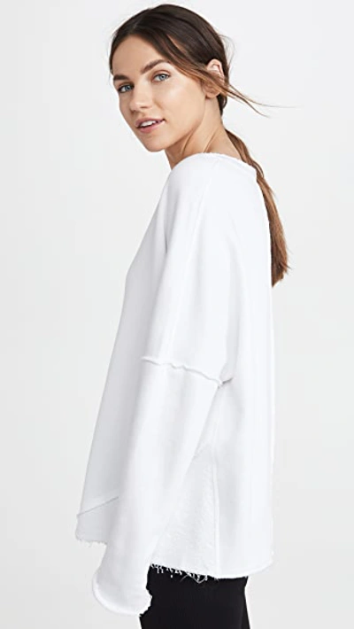 Shop Alala Exhale Sweatshirt In White