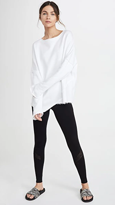 Shop Alala Exhale Sweatshirt In White