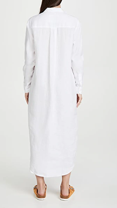 Shop Frank & Eileen Rory Woven Long Dress White Lived In Linen