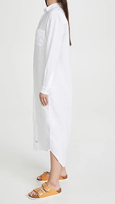 Shop Frank & Eileen Rory Woven Long Dress White Lived In Linen