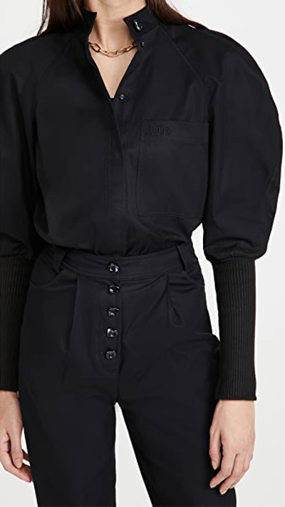 Shop Aje Chaise Shirt In Black