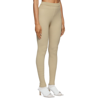 Shop Jacquemus Beige La Montagne 'le Legging Arancia' Leggings In 130 Light B