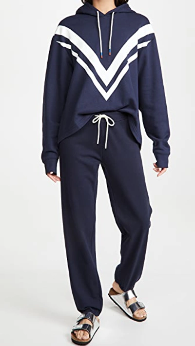 Shop Tory Sport French Terry Sweatpants In Tory Navy