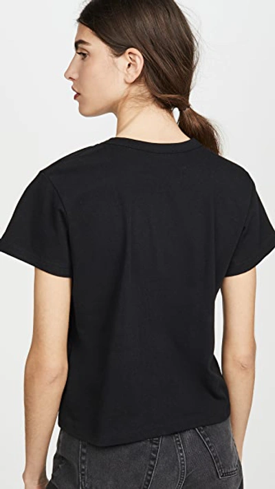 Leset Margo Short-sleeve Cotton Crewneck Tee In Black