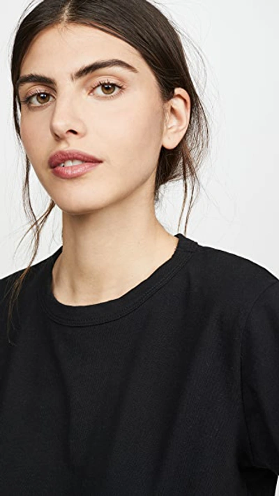 Leset Margo Short-sleeve Cotton Crewneck Tee In Black