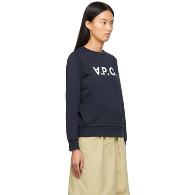 Apc Elisa Vpc Logo Sweatshirt In Inverted Print In Blue