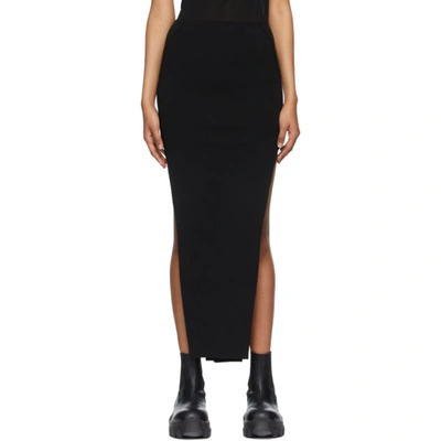 Shop Rick Owens Black Sacri Knee Length Skirt In 09 Black